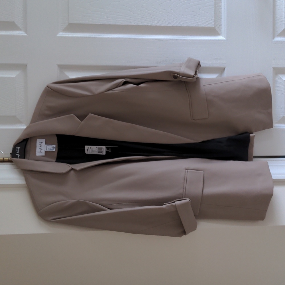 NWT Joseph Ribkoff Vegan Leather Long Blazer